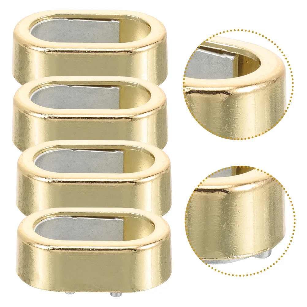 4 قطعة قضيب خزانة دعم قوس أنيق تصميم أنيق دائم مقاومة للصدأ سهلة التركيب يناسب معظم أنماط ديكور المنزل #6