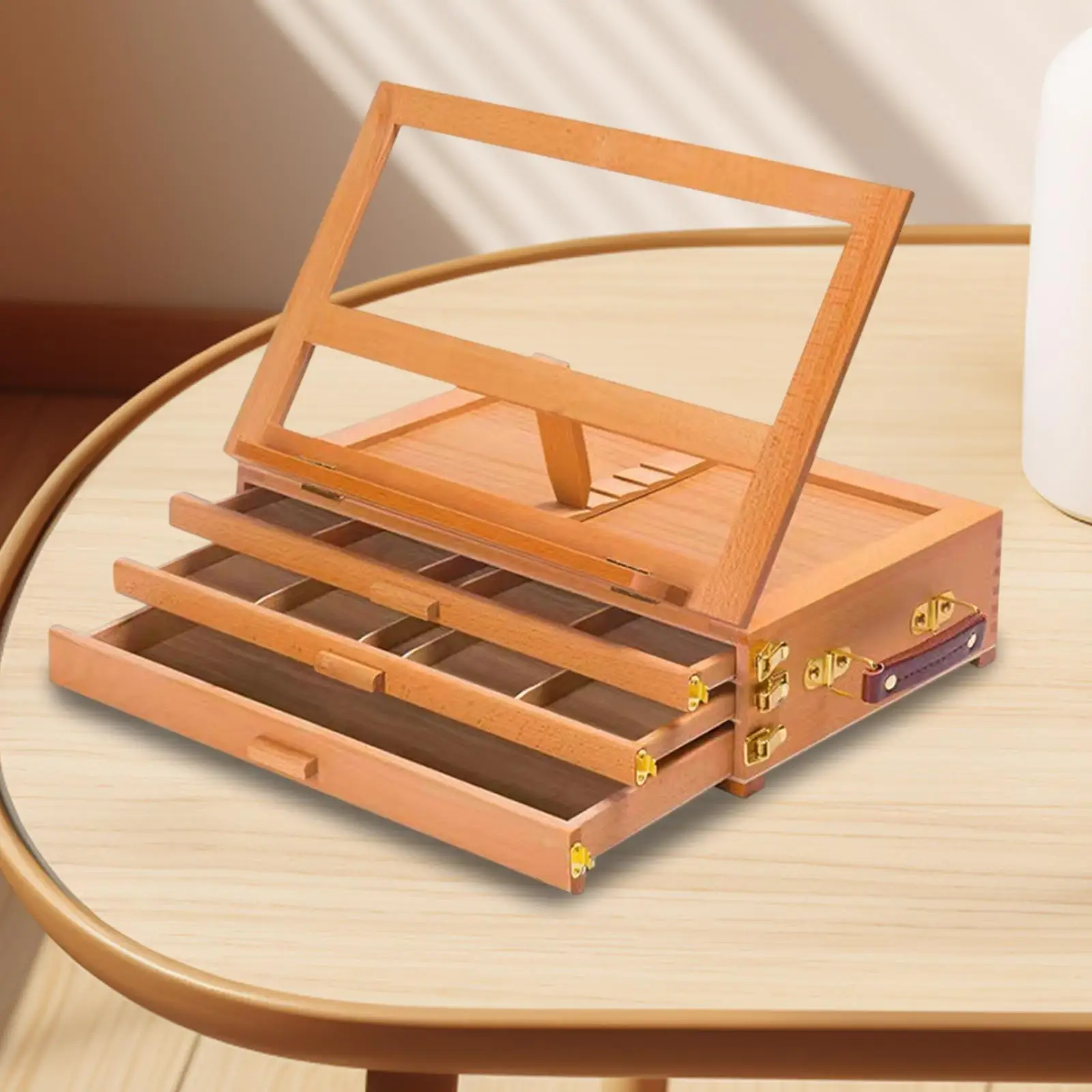 Tabletop Easel Sketch Stand with Storage Box Poster Stand Drawing Painting Stand Oil Painting Display Rack for Beginners