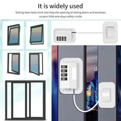 Digital Password Window Safety Lock Cabinet Locks Limit Positioning Combination Lock Refrigerator Combination Lock