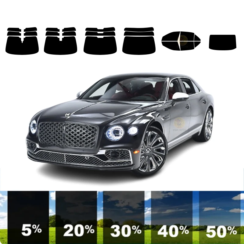 

precut Removable Window Tint Film For Car 100% UVR 5%-70%VLT Heat Insulation Carbon ﻿For BENTLEY FLYING SPUR 4DR SEDAN 2019-2023