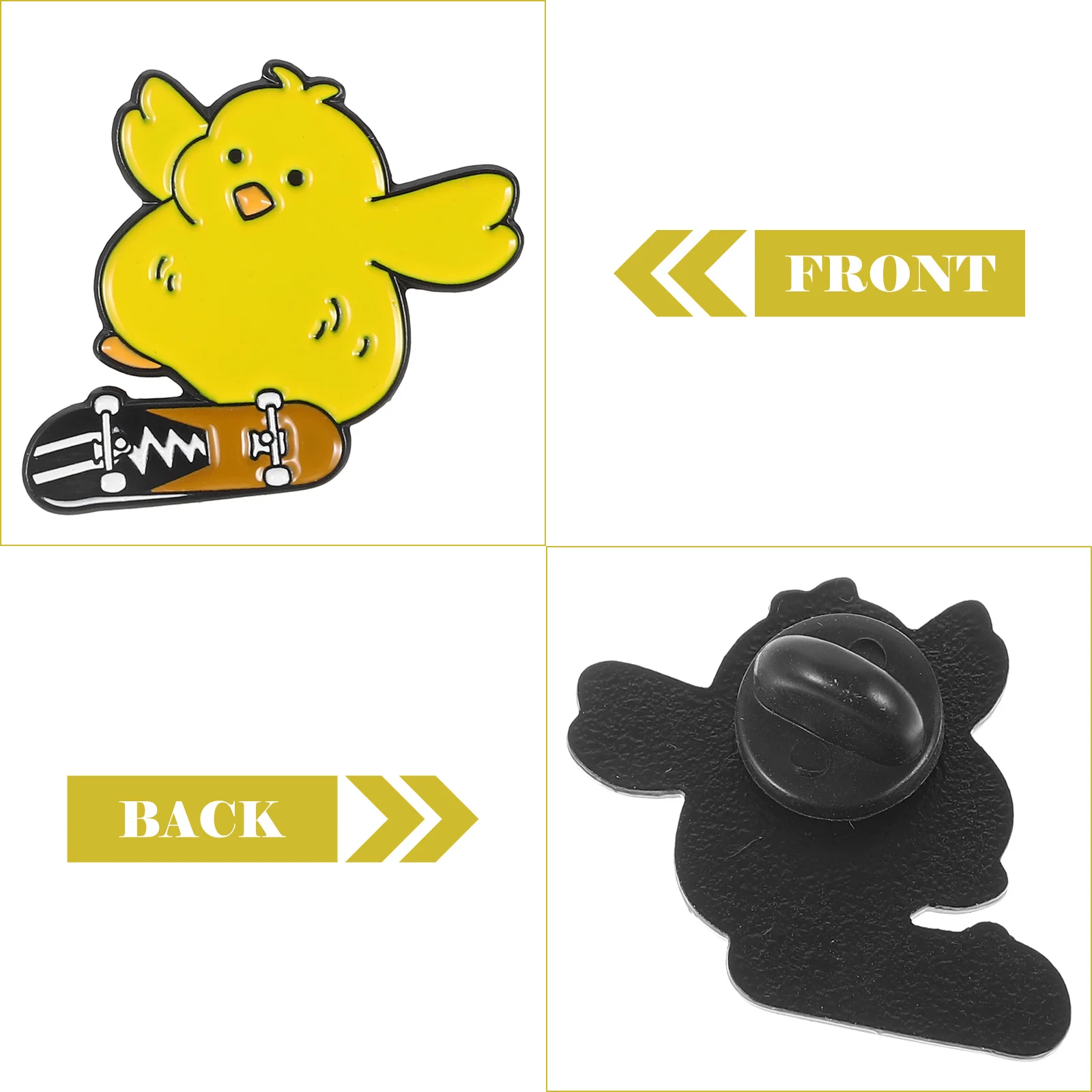 

1 Set Of Chick Shape Alloy Brooch Pins Cute Animal Brooch For Women Fashion Jewelry Lapel Pin Decorative Accessories Clothing