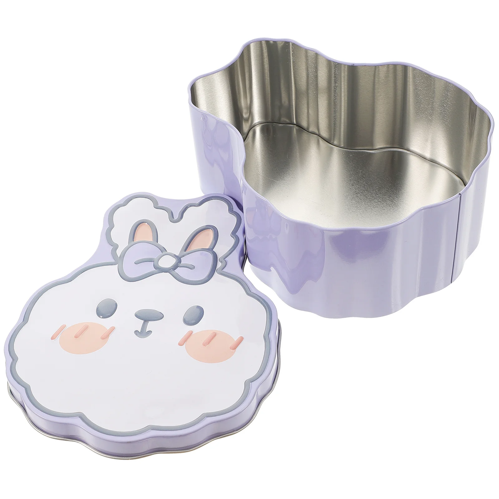 

Rabbit Shape Candy Box Tinplate Holiday Gift Storage Container with Festive Design for Cookies Chocolate Small Sundries