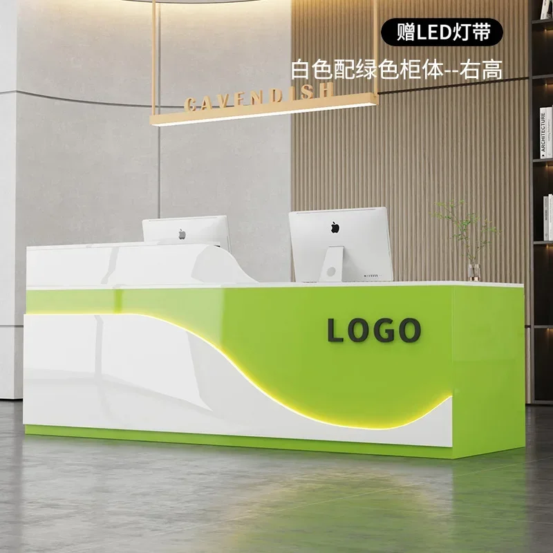 Design Nordic Reception Desks Stylish Light Office Front Reception Desks Beauty Salon Commercial Furniture New