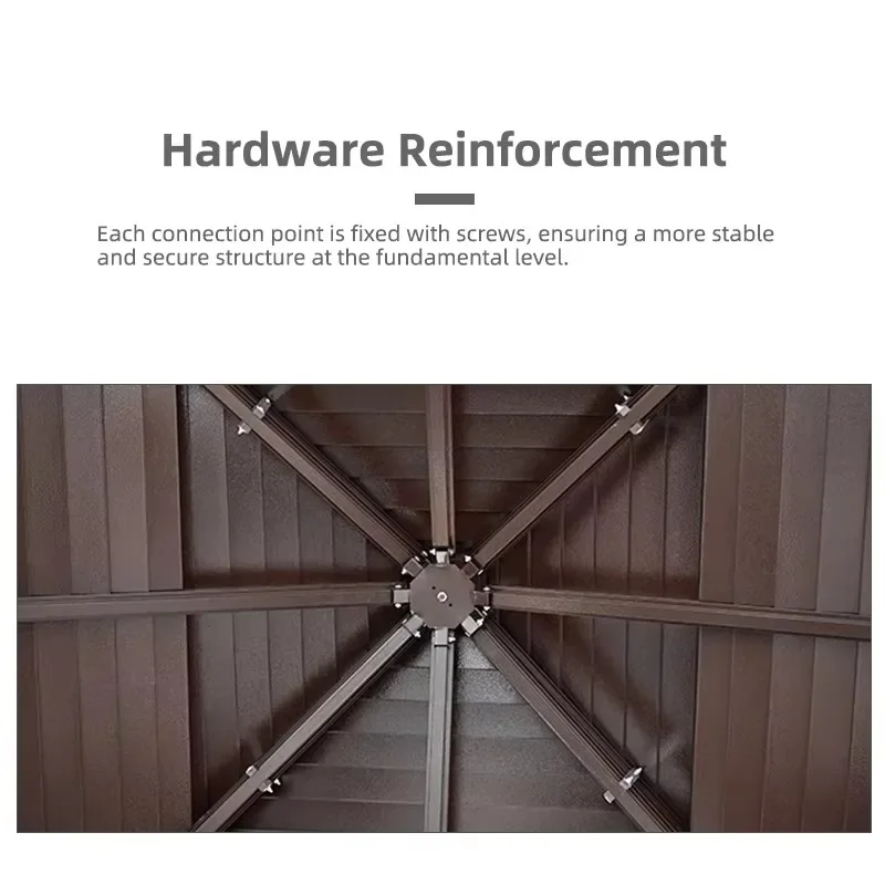 شرفة OneAlu Mobile Garden مع مظلة قابلة للسحب - شرفة فناء من الألومنيوم، هيكل حديقة مظلة خارجية محمية من الأشعة فوق البنفسجية #4