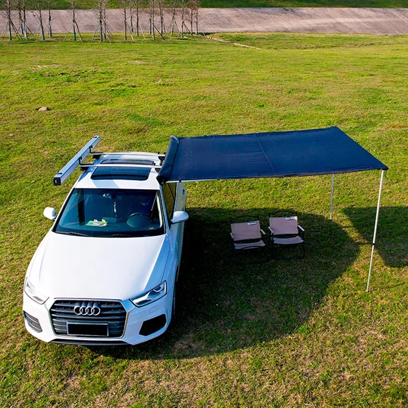 Waterproof Car Camping Awning Sunshade Shelter Side Tent Retractable Car Side Awning