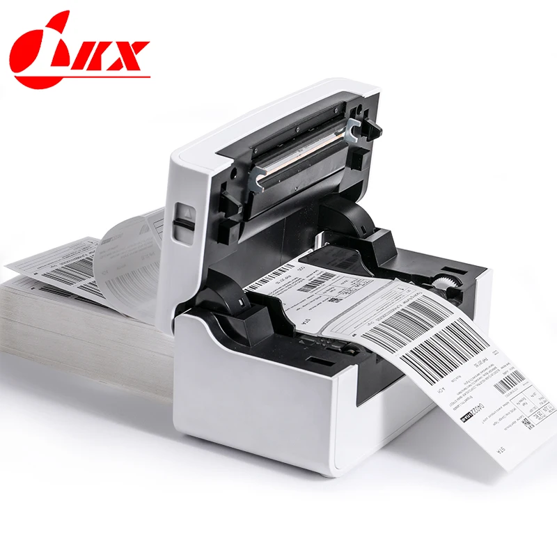 New LKX 4 Inch 20mm to 4" x 6" desktop bar code label barcode printer thermal label printer for shipping labels