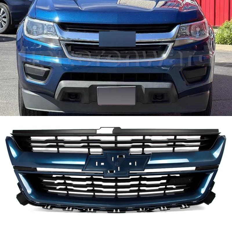 Car Front Grille Auto Front Bumper Upper Grille Decoration Racing Grills Exterior Accessories For Chevrolet Colorado 2015-2020