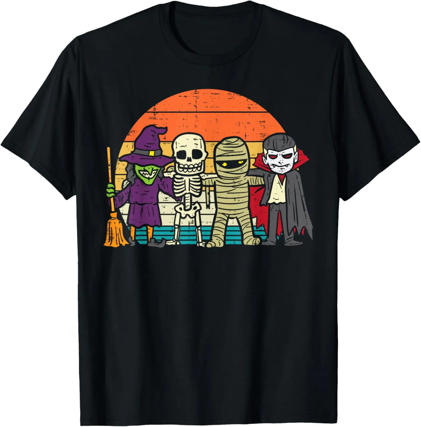 Retro Halloween Kids Short Sleeve T-Shirt