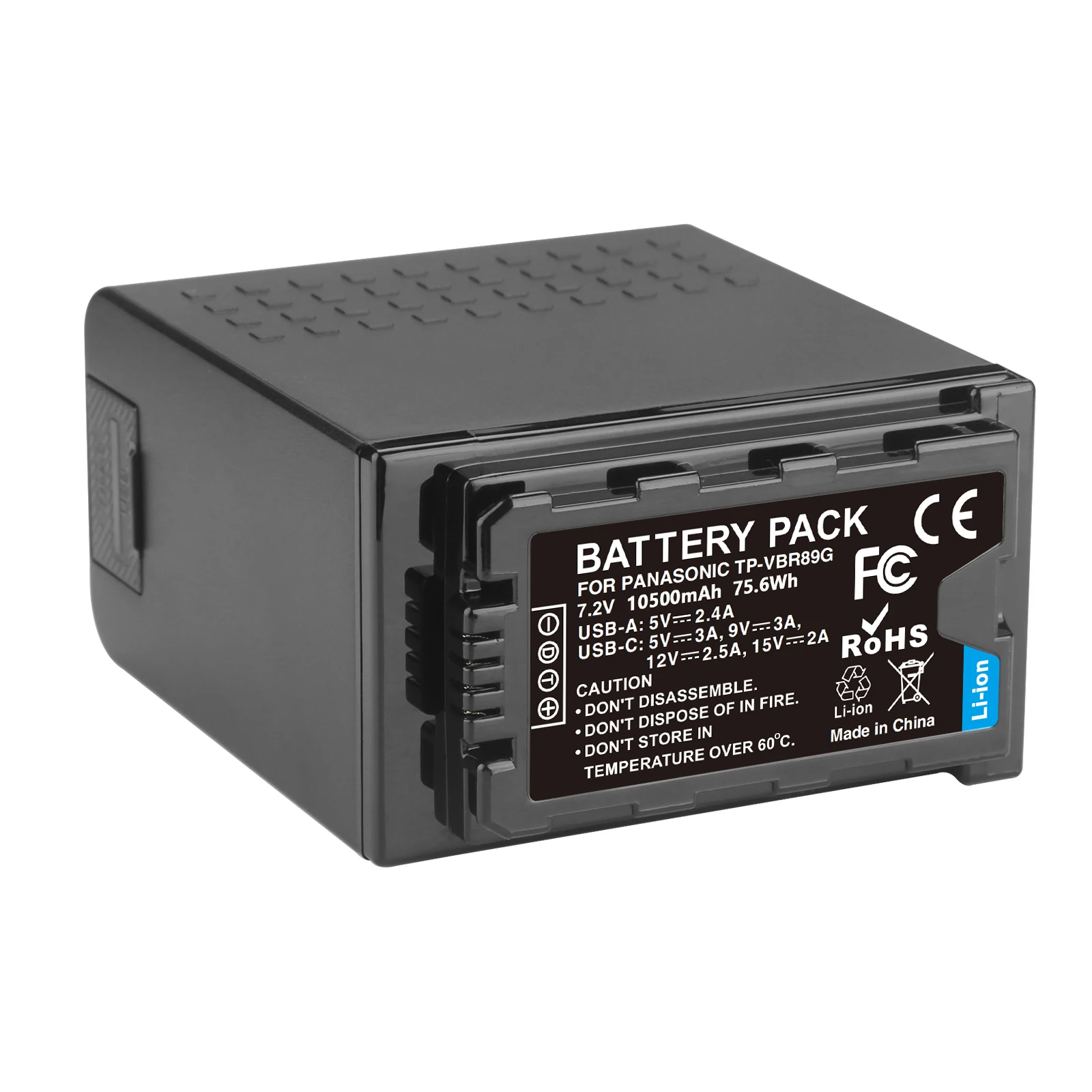 10500mAh AG-VBR89G VW-VBD98 Battery for Panasonic VBD58 VBD78 AG-VBR59 AG-VBR89 AG-VBR118 AJ-PX280 PX285MC AG-HPX265MC HPX260MC