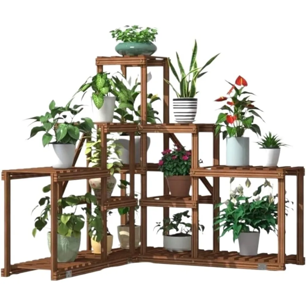 

Plants Stands Indoor Indoor Plant Rack Wood Plant Shelves Flower Shelves Outdoor Flower Stand for Garden Balcony Plant Holders I