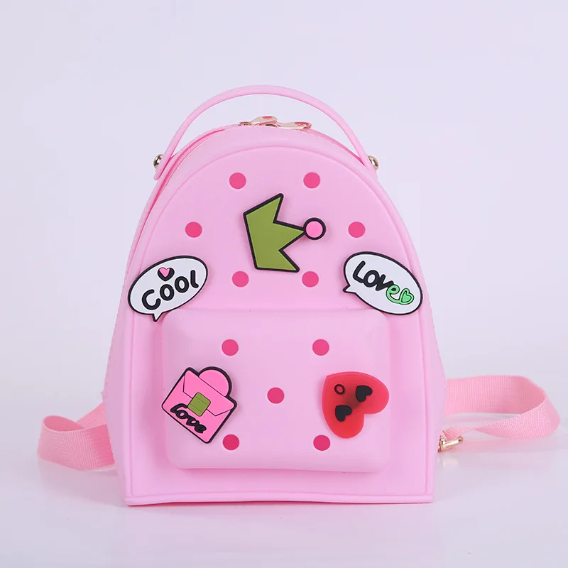 Mochila de sílica gel infantil, saco de desenhos animados DIY para escola, saco para crianças, mochila para crianças, mochila escolar infantil