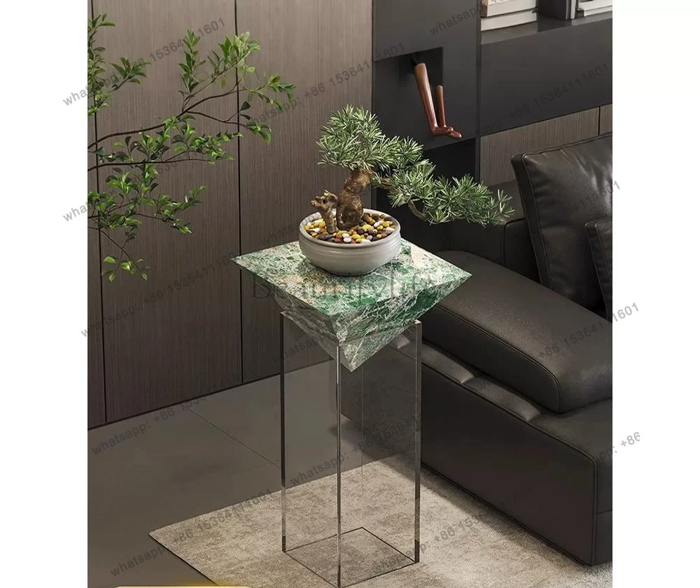 

Rock slab high-end suspended flower stand sofa side suspended objects decorative display