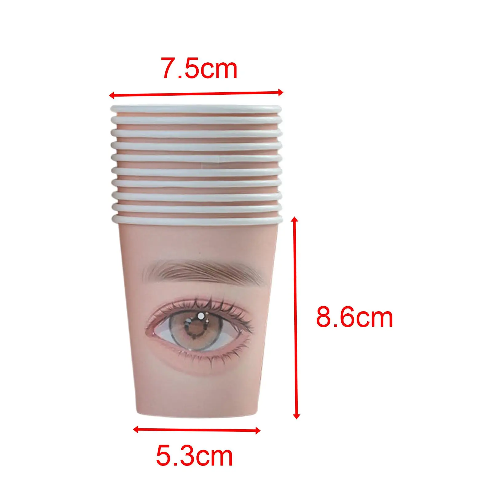 20 Pieces Eyelash Practice Paper Cup Multifunction Makeup for Beginner Practice Tool