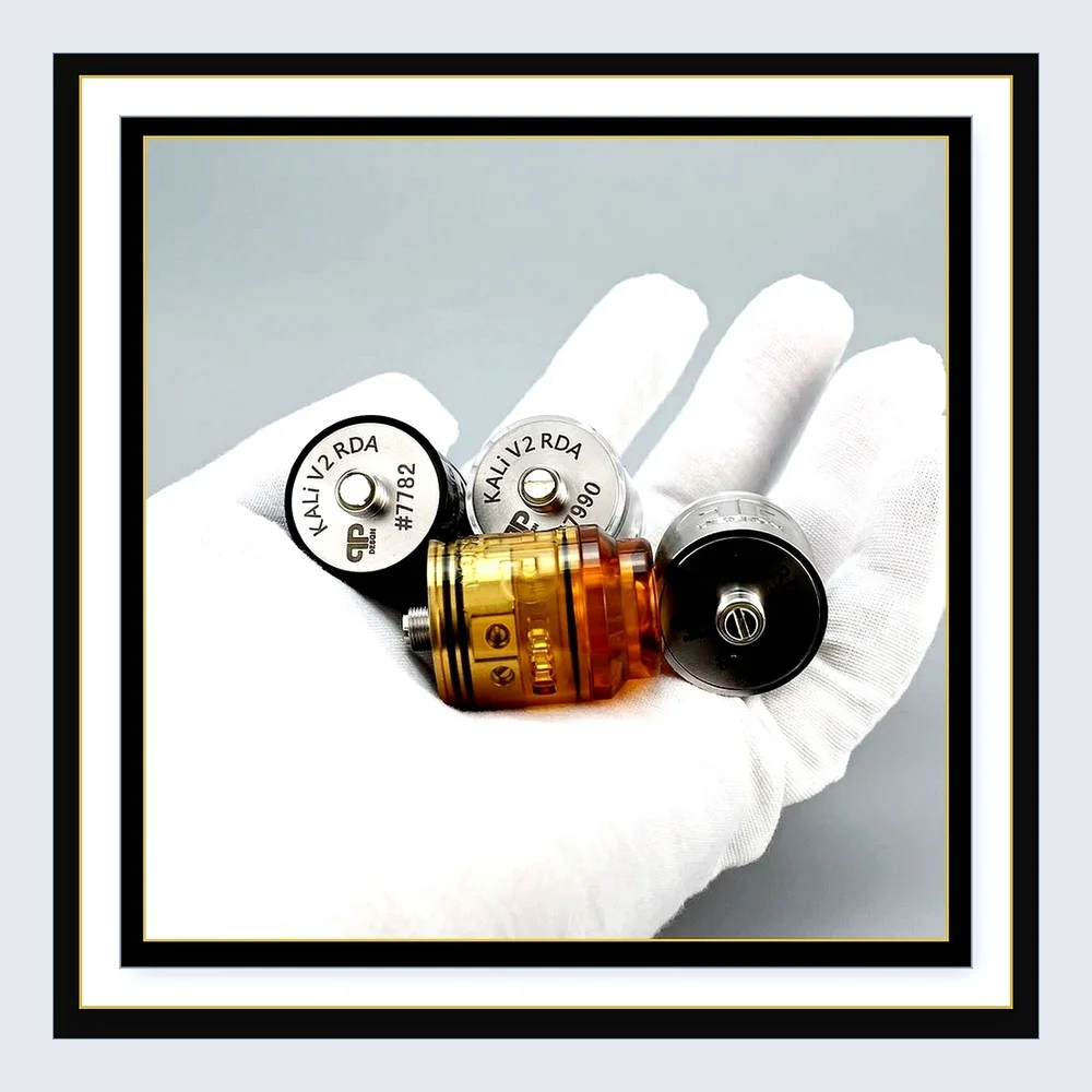 QP KALI V2 RDA 25mm Dual Coil Vape Tank with Squonk BF Pin, Durable PC & PEI Construction, 510 Connection Atomizer view 5