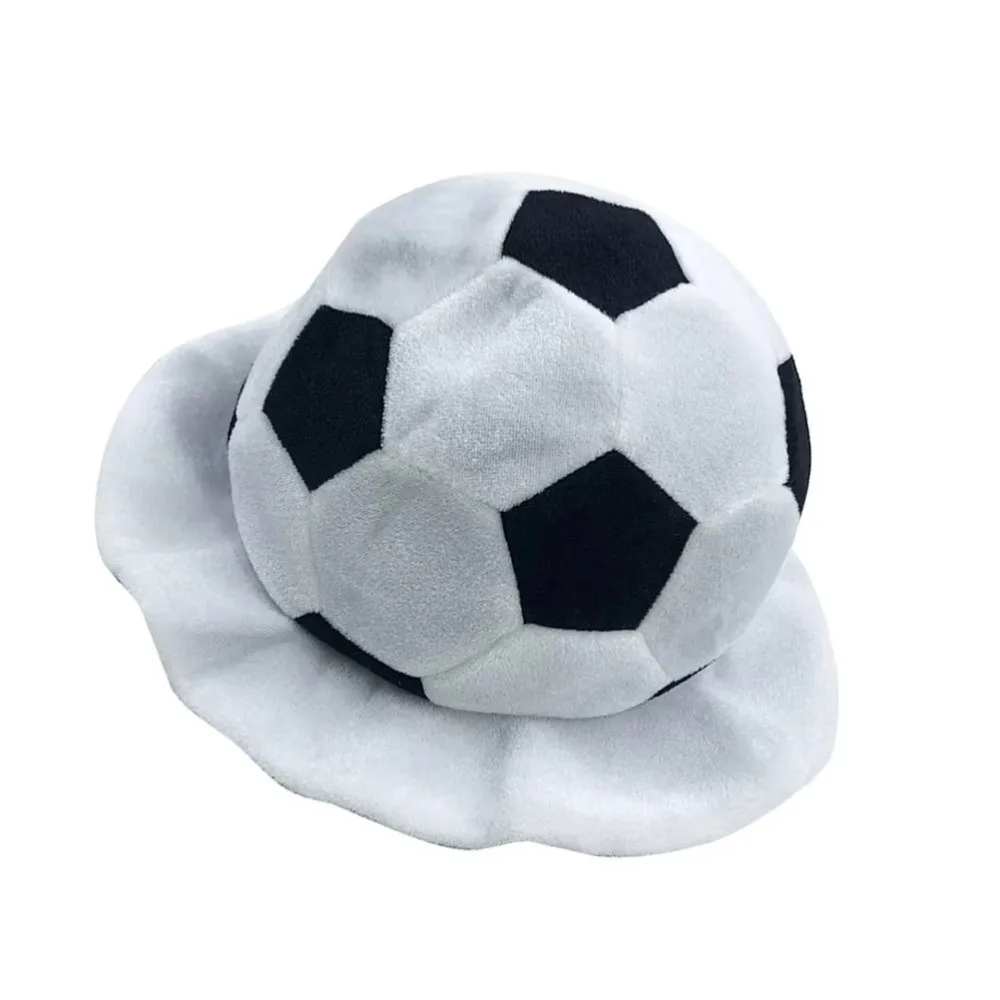 Gift Creative Football Hat Soft Comfortable Soccer Head Cover White Black Color Unisex Halloween Cap Role Playing