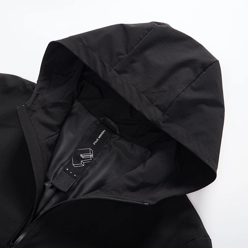 

Мужская модная ветрозащитная длинная повседневная куртка с капюшоном Jaet, новинка весны 2024, повседневная деловая одежда со стойкой