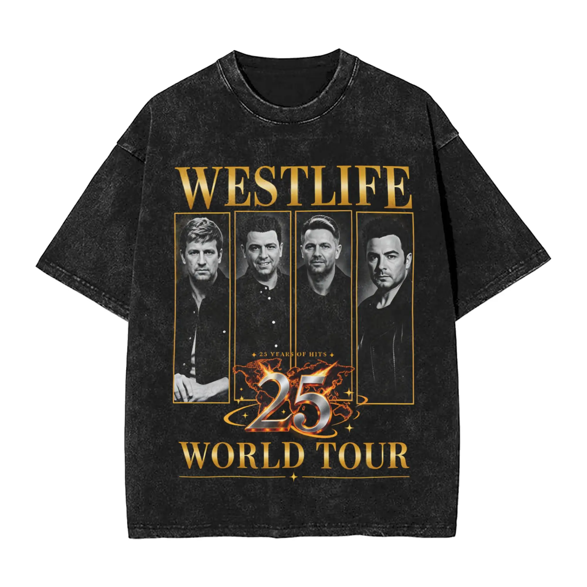 Westlife 25th Anniversary Tour 2026 T Shirts Men 100% Cotton Novelty T-Shirts Round Neck  Tees Short Sleeve Clothes Summer