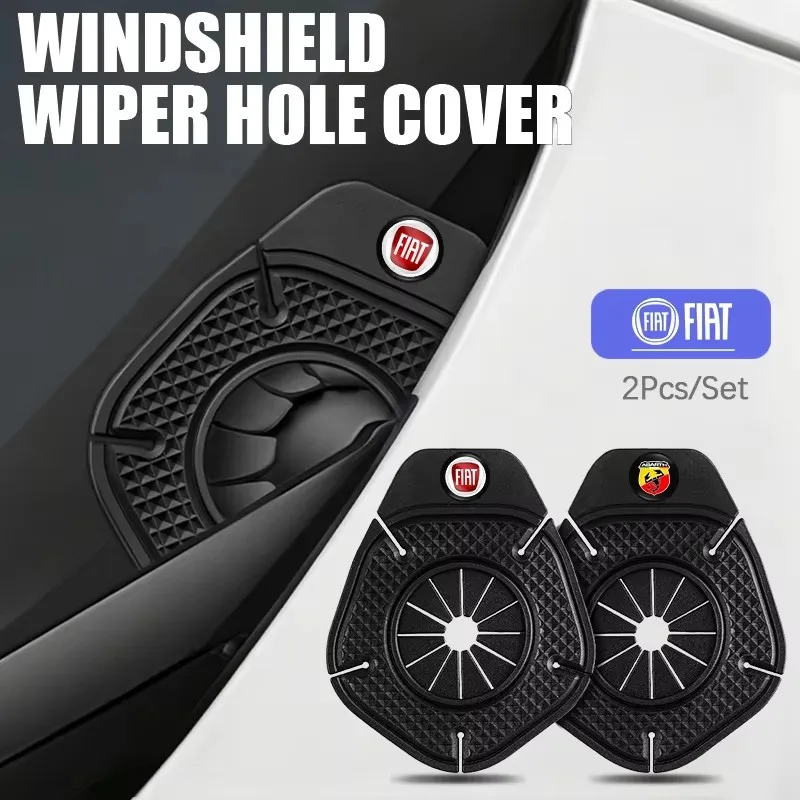 Cubierta protectora para base de limpiaparabrisas de coche, tapa de silicona a prueba de polvo para FIAT Abarth 500 Ducato Panda Grande Punto Tipo Pulse Strada 600 500L