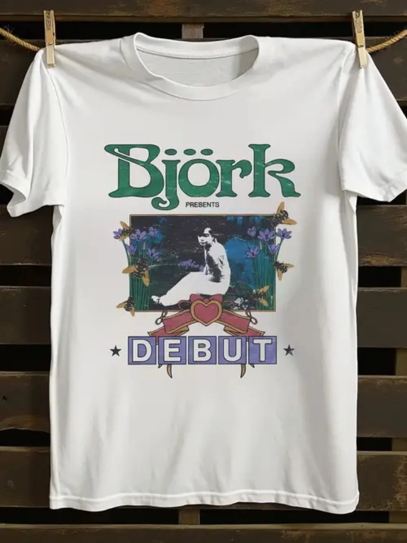 BJ Rk Álbum Impresión gráfica Adecuado para todas las estaciones, Camisetas de manga corta para hombres y mujeres, Top informal y holgado Tendencia de lujo