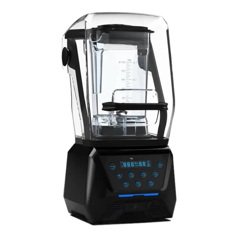 Licuadora Comercial de Bajo Ruido, Trituradora de Hielo para Smoothies, Procesador de Alimentos Multifunción de Alta Potencia, Máquina para Leche de Soya para Tiendas de Té con Leche y Cafés
