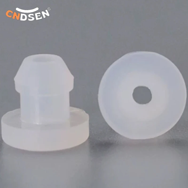 

Transparent Snap-on Through-hole Silicone Rubber Coil T-shaped Elastic Wire Sealing Hollow Hole Plugs 4.5mm~30mm