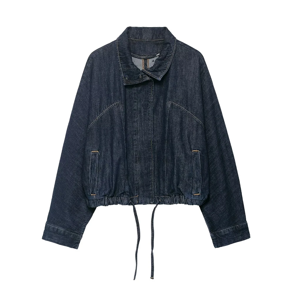 

European And American Women's Fashion Batwing Sleeve Denim Jacket Outerwear Trendy Style Women's Top Coat