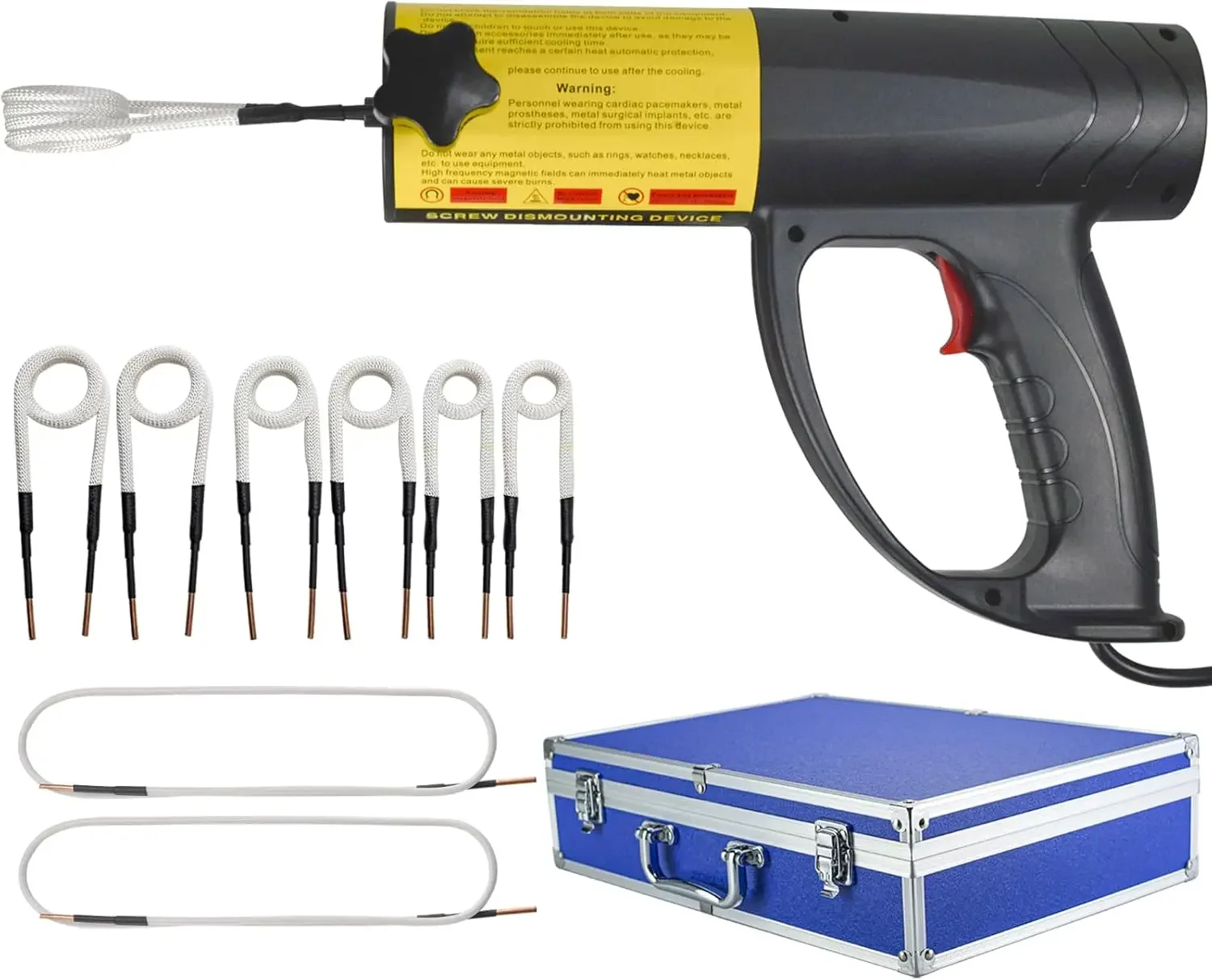 

Индукционный нагреватель 1500 Вт для снятия болтов с 8 катушками, портативный индукционный нагревательный инструмент без пламени, быстрый нагрев