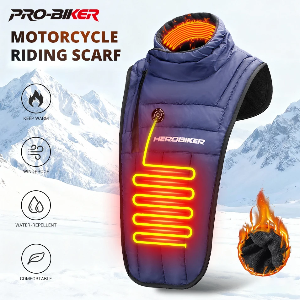 Winter Motorcycle Heated Neck Balaclava Neck Scarf Windproof Warm Outdoor Skiing Riding Cold Proof Heating Neck Snow Neck Mask