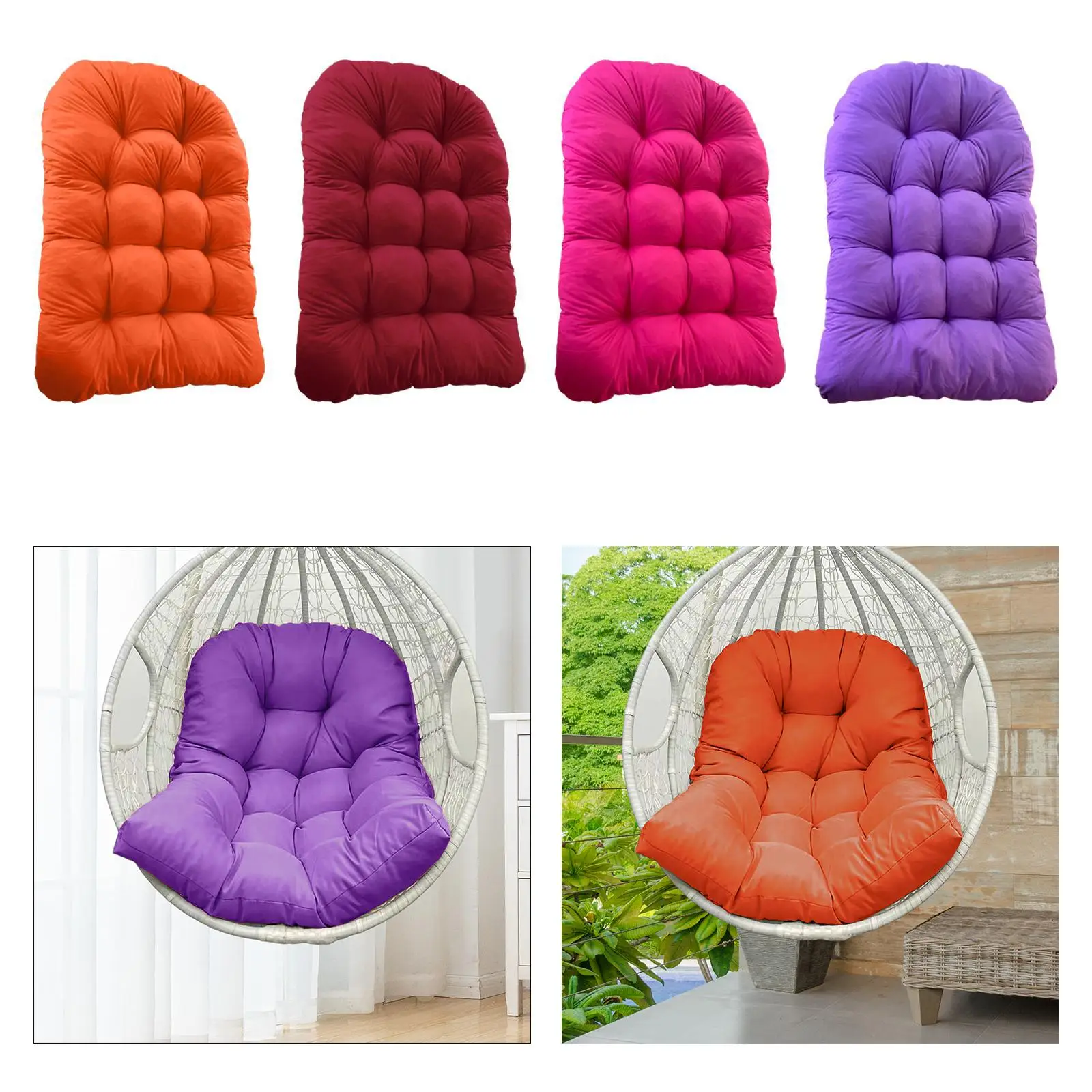 Hanging Egg Chair Cushion Soft Chair Seat Cushion for Indoor Garden Outdoor