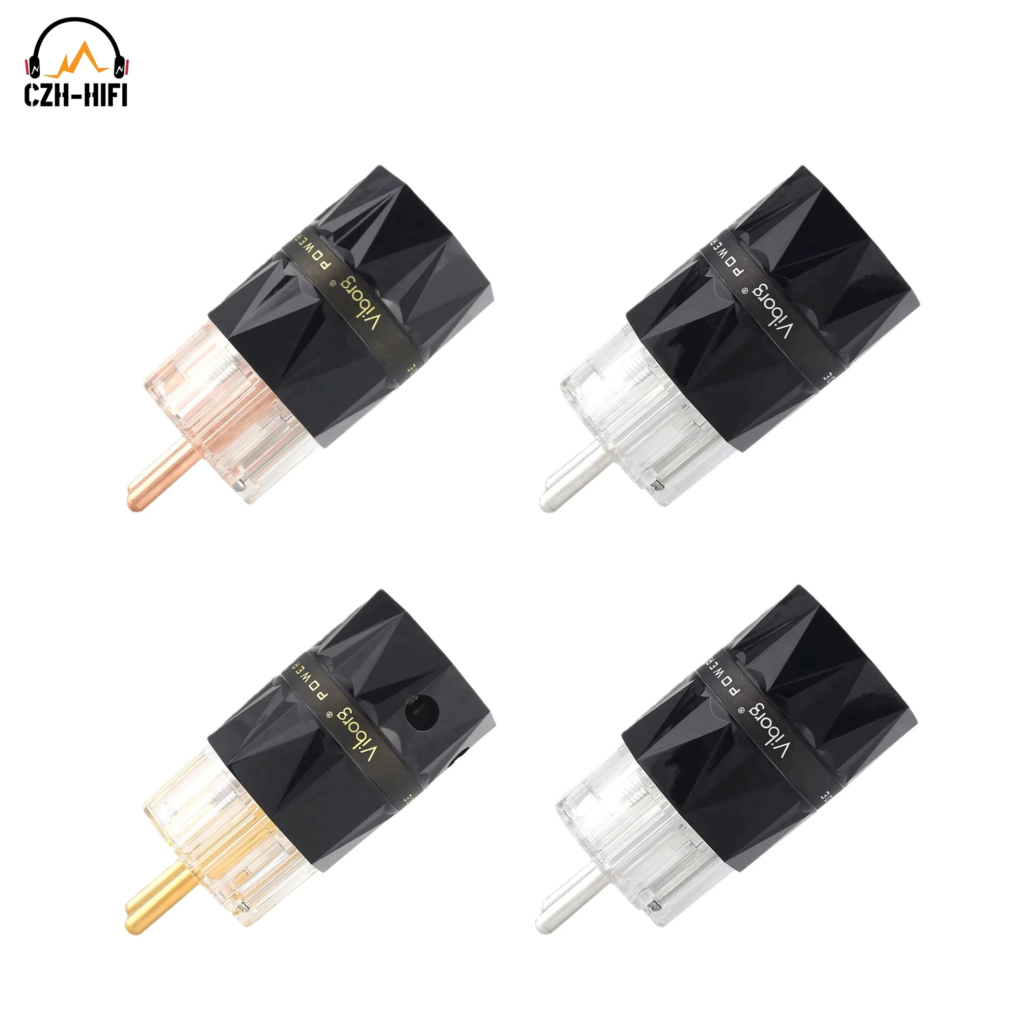 

1pc Viborg Hi-End EU Standard AC 2pin Power Cord Male Electric Mains Plug Schuko Connector Terminal Pure Copper
