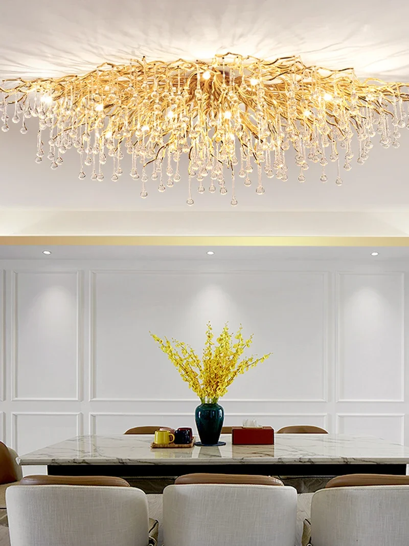 Luxury Crystal led Ceiling Lights Chandeliers Home Hanging Pendant Lamp Living Dining Room Bedroom Lustre Lampara techo