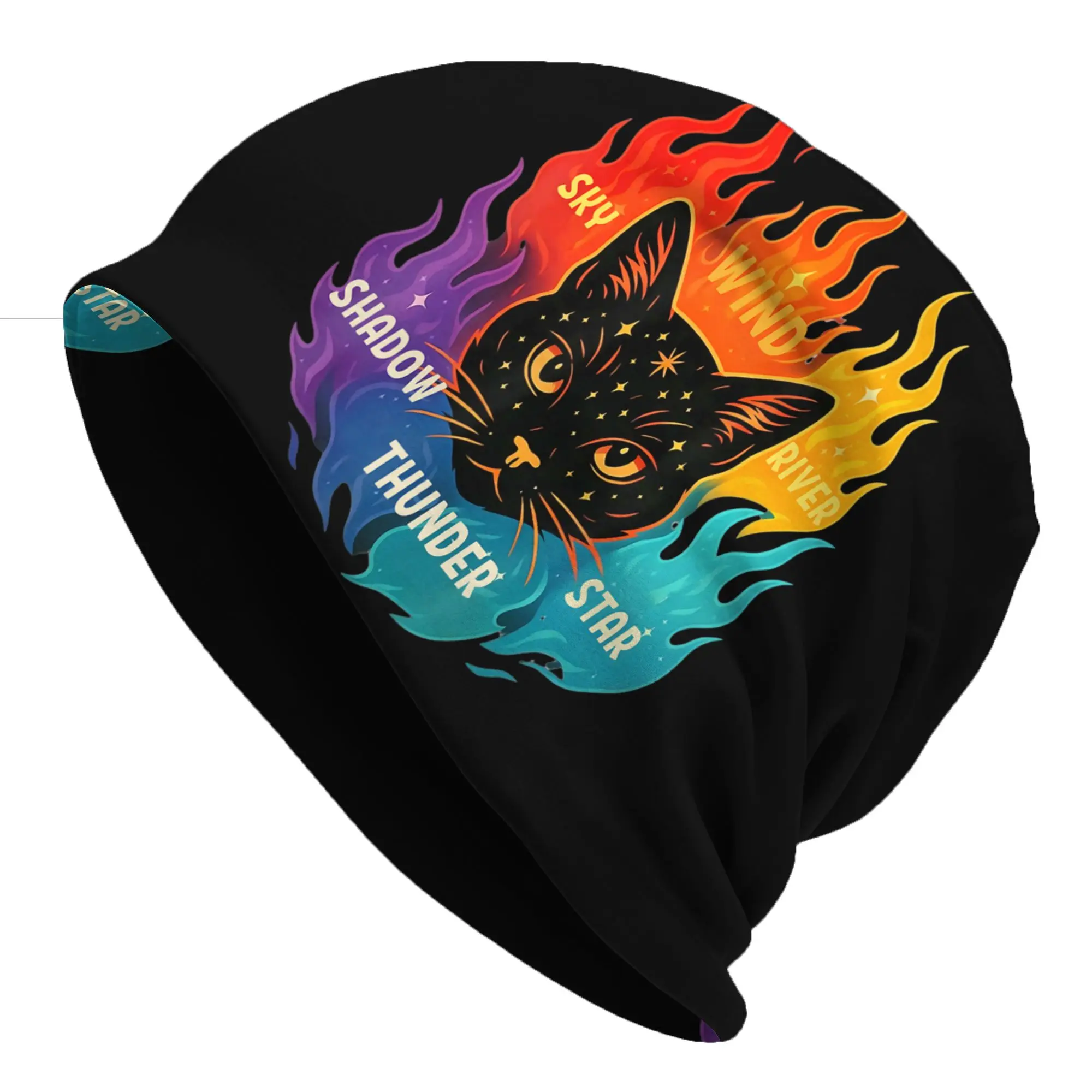 Gorros   Fashion Hats Wind Shadow River Star Thunder Cat Thin Hat Bonnet Hipster Skullies Beanies Caps Men Women's Earmuffs