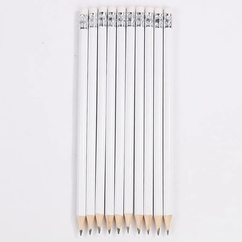 20/40 Personalized Engraved Wooden Pencils Customized School Decor Pen With Eraser Wedding Gift Favors Baby Shower Party 19CM