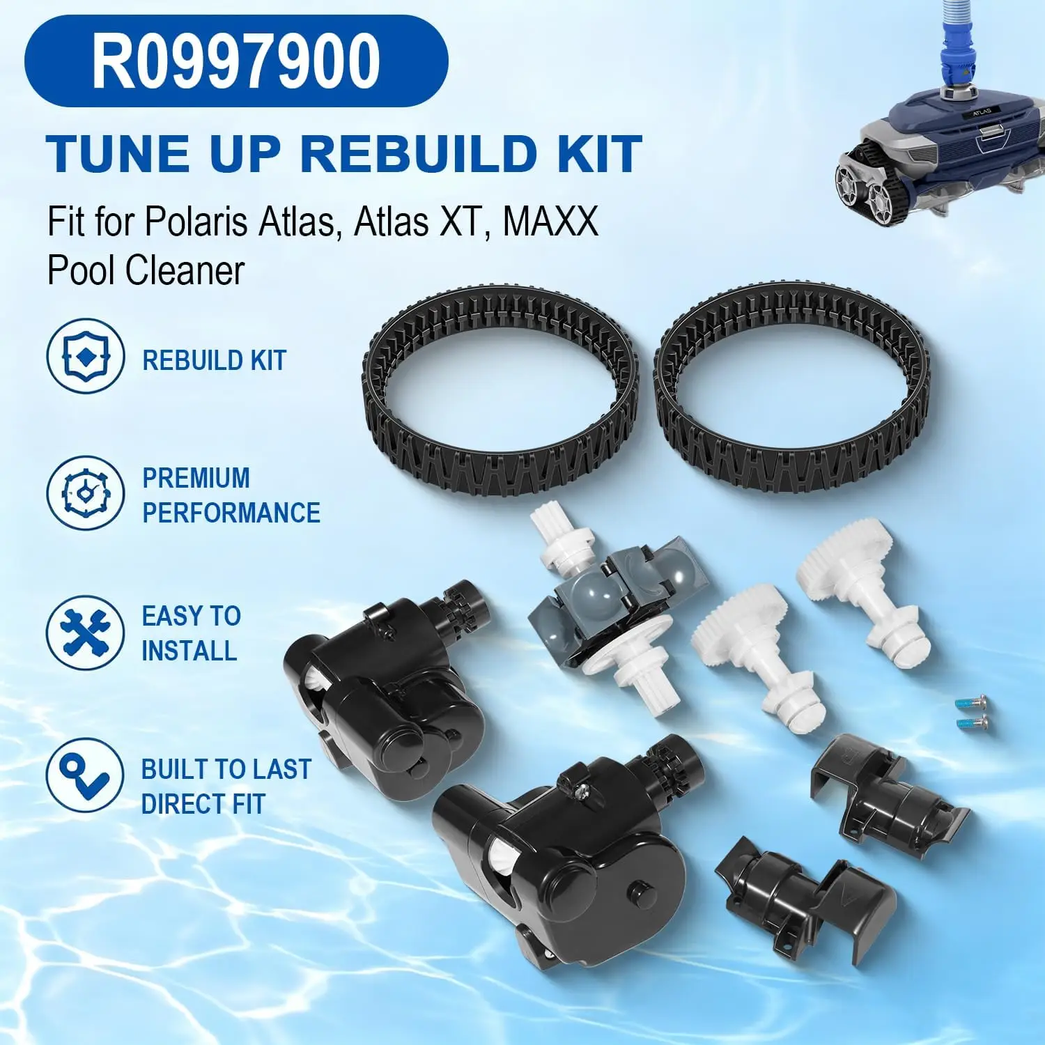 ANX R0997900 Wartungs- und Reparatur-Ersatzteile für Polaris Atlas, Atlas XT, MAXX Poolreiniger, mit Motorbaugruppe – Detail 3