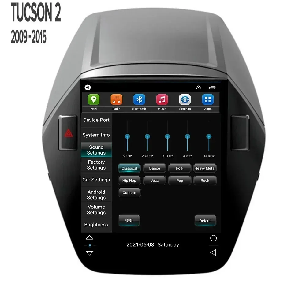 Autoradio Android 13, 2din, GPS, Stéréo, Carplay, DSP, RDS, Lecteur Vidéo à Limitation, pour Voiture HYUNDAI TUCSON feat 35TUCSON IX