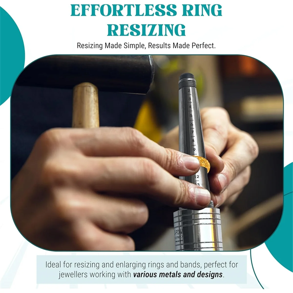 

New Manual Ring Stretcher & Adjuster for Metal Bands (Sizes 2-14), Enlarger and Expander for Rings,for Rings and Bands