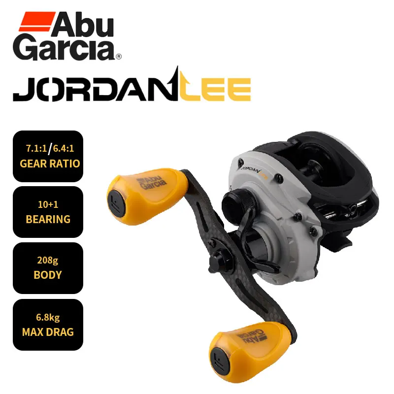 NEW Abu Garcia JORDAN LEE Baitcasting Fishing Reel Ball Bearing 10/1 Gear Ratio 7.1:1 Max Drag 6.8kg Weight 208g Metal Spool