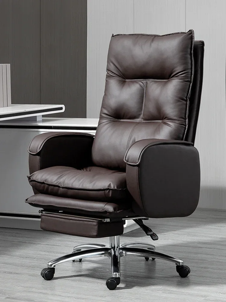 

Office chair Comfortable sedentary reclining computer Home dormitory seat E-sports lazy sofa Leather boss chair