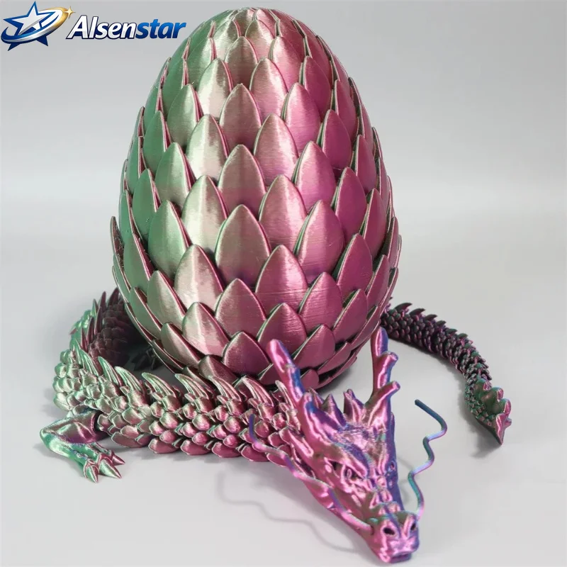 2 3D Printed Giant 18cm+60cm Scale Egg Dragons, Unique Home Decoration Dolls, Party Gifts, Christmas Decorations