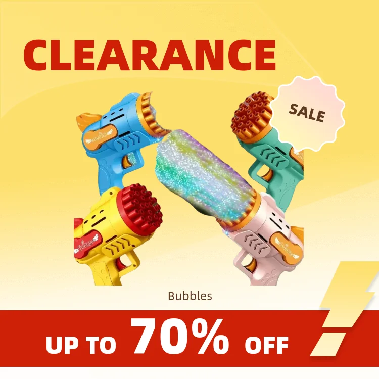 Clearance_Light-Up Bubble Gun - 29-Hole Gatling Blaster for Boys & Girls 6-14 Years Old(Batteries & Bubble Liquid Not Included)_