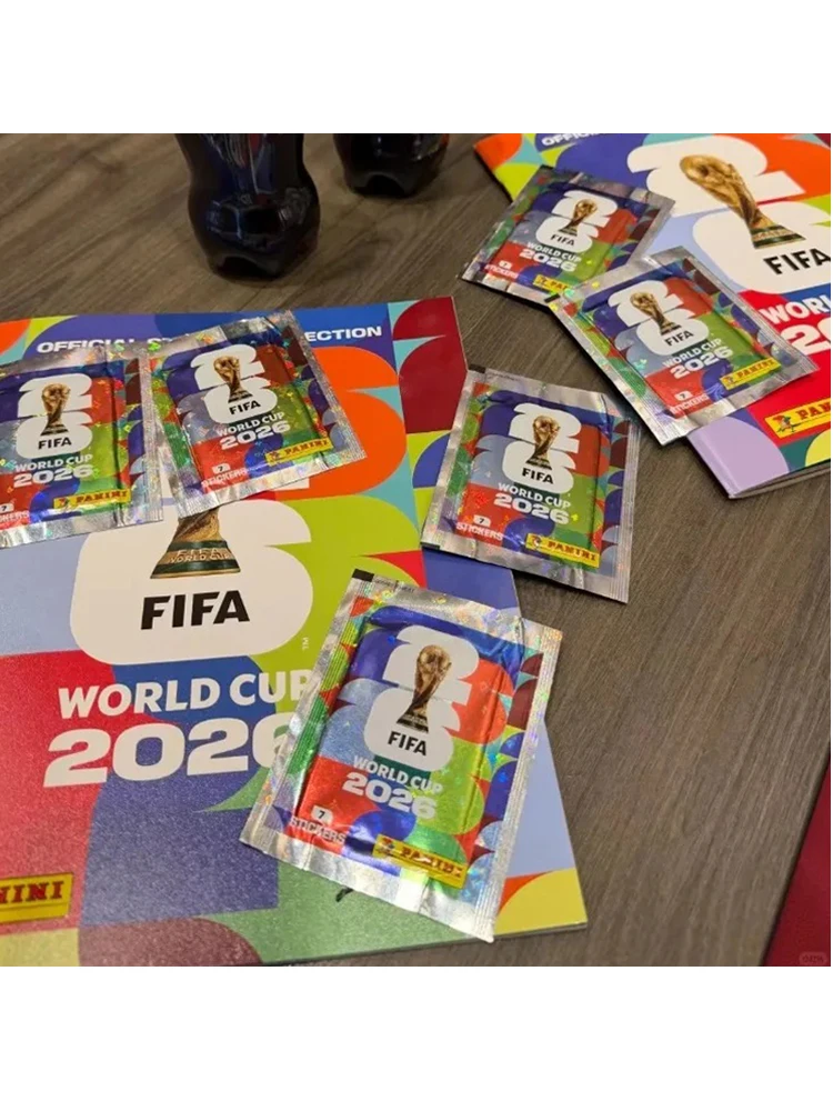 Pudełko z naklejkami na Puchar Świata 2026, kolekcjonerskie przedmioty piłkarskie, naklejki z zawodnikami, 50 pakietów, kompletny album, prezent dla nastolatków-fanów piłki nożnej. — 2