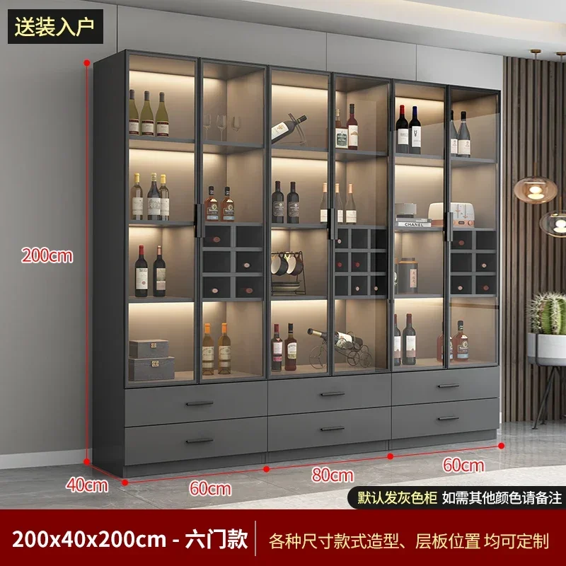 ตู้โชว์ในห้องนั่งเล่น ตู้โชว์แบบมีประตูกระจก เฟอร์นิเจอร์ร้านอาหาร บาร์สำหรับเครื่องดื่ม ห้องเก็บไวน์ไม้