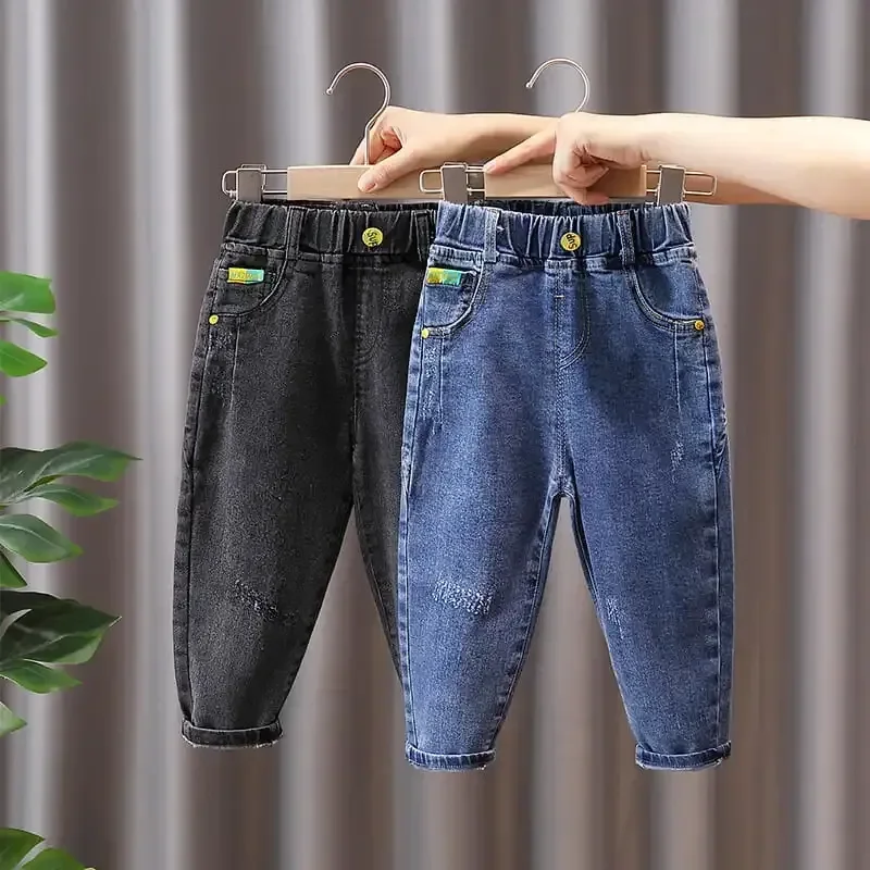 

Autumn Winter Boys Trousers Children's Plush Thickened Jeans New Children's Casual Pant Fashion Baby Pant