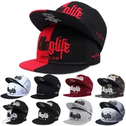 1 szt. Modna czapka z daszkiem typu Fastball Thuglife haft Hiphop czapka typu Snapback dorosłych na co dzień z regulowaną kością