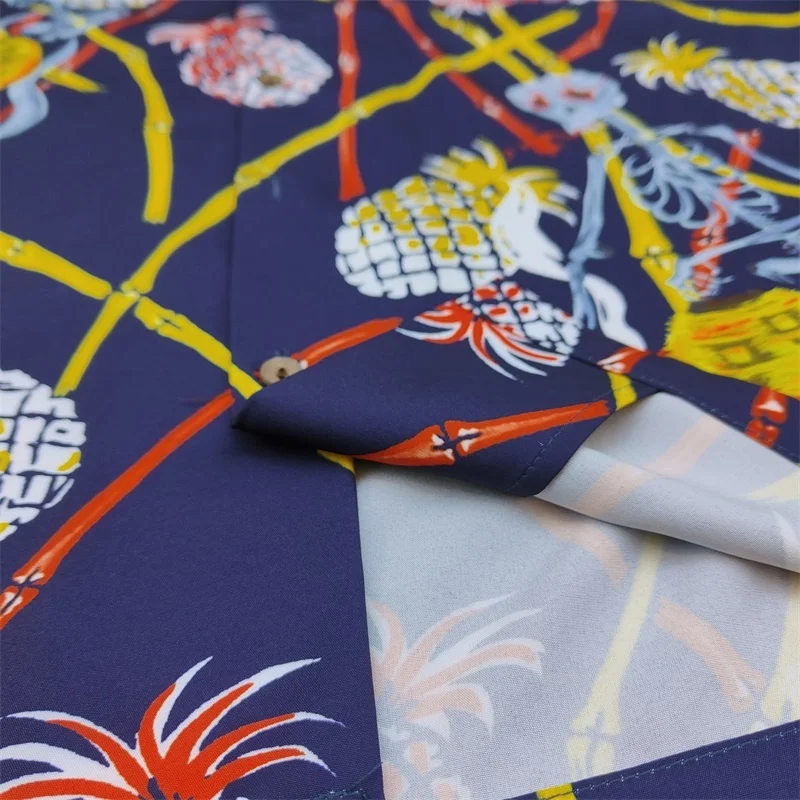 WACKO MARIA Summer Brand Graffiti Pineapple Heavenly Tokyo Japanese Style Mens Womens Casual Hawaiian Short Sleeve Shirt Tops