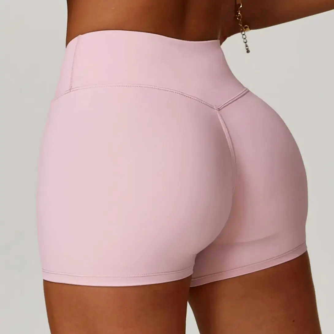 Women's Yoga Shorts Push Up Booty Workout Gym Shorts Fitness High Waist Quick Drying Sports Short Women Cycling Running Clothing