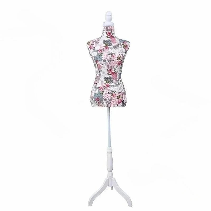 Can Be Pin Sewing Tailor Female Mannequin-PU Foam Plastic & Printed Linen Material for Clothing Design Model Display Stand FYMQ