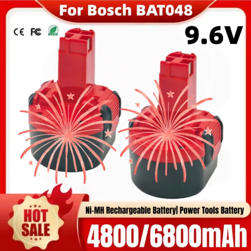 

Rechargeable 9.6V NI-MH Battery for Bosch BAT048 Compatible with BAT100 BAT119 BH984 GSR E-2 32609 Cordless Tool Replacement Pow