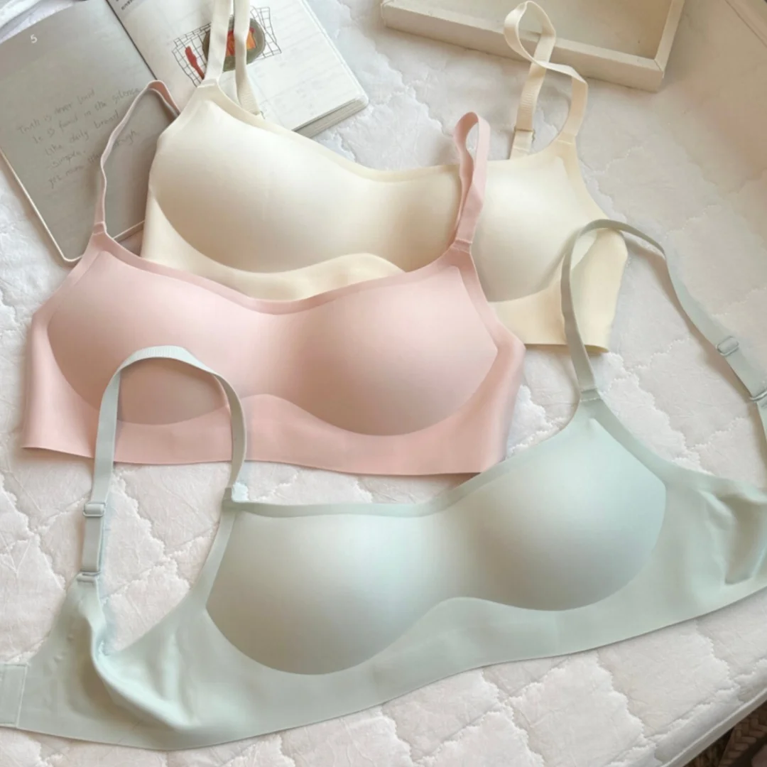 Silent Seamless Women's Breathable Thin One-Piece Converging Anti-Slip Invisible Bra Strap