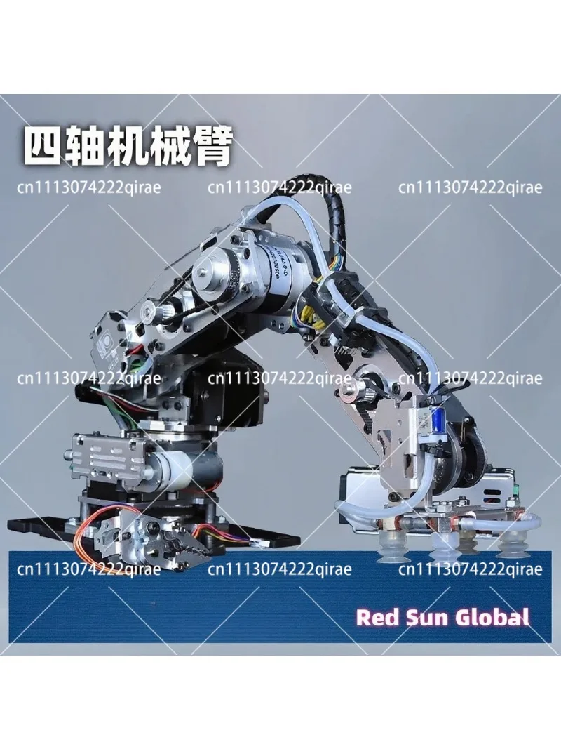 4-Axis Stepping Manipulator Robot with Gravity Compensation, Bluetooth Support for Mobile Phone & PC Control